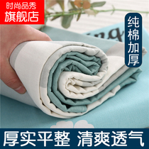 Cotton linen old coarse cloth non-Pilling bedding refreshing canvas coarse mat single student dormitory stripes