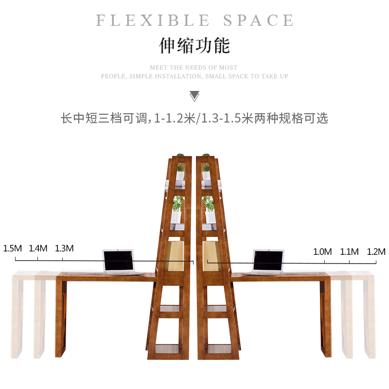 Full Solid Wood Bedroom Desk Bookshelf Integrated Simple And