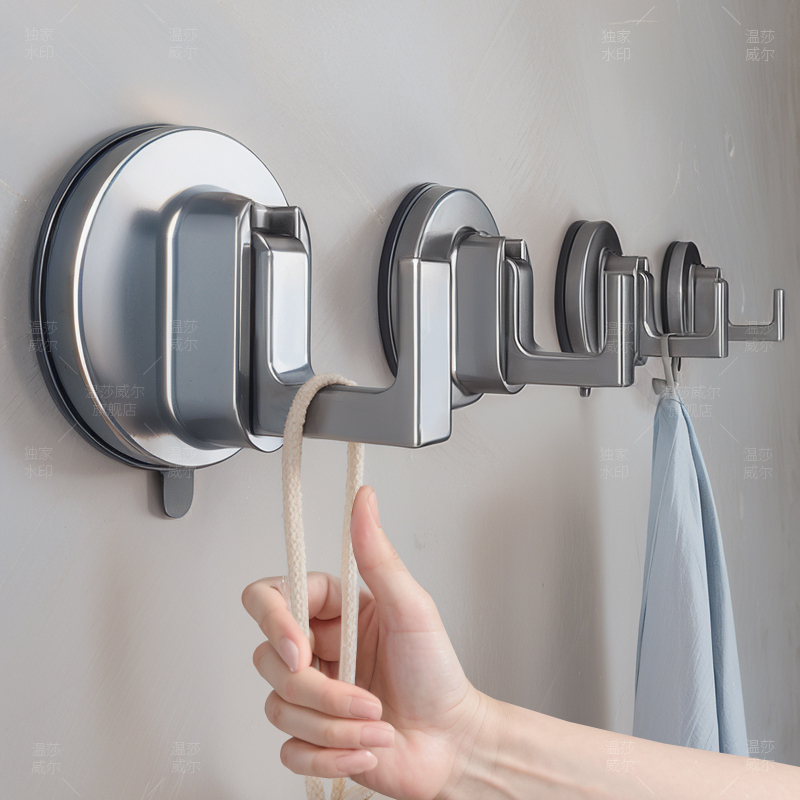 Suction Cup Hook, Vacuum Strong Wall-Mounted Hook, Bathroom Shower Room Glass Door Adhesive Hook, Bathroom Towel Hook