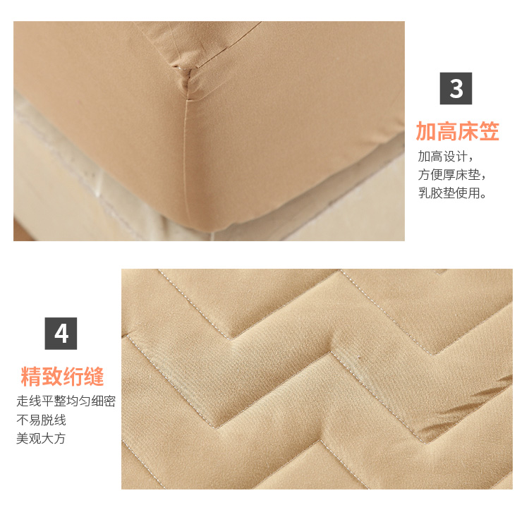 Tấm trải giường bằng vải bông dày của Xingelan 笠 Tấm nệm đơn 1,5 / 1,8m Ga phủ giường