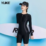 Женский купальник цельный консервативный боксерский угол 2025 года новый с длинными рукавами для гоночных тренировок летний бассейн профессиональная одежда горячие источники