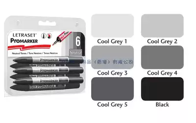 British Mike Pen Letraset ProMarker Gray Tone System 6 Colors Neutral Tones Mike Pen