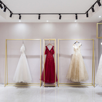 Wedding shelf floor-standing high-end wedding shop display rack hangers hanging wedding photo studio special dress shelves Nano