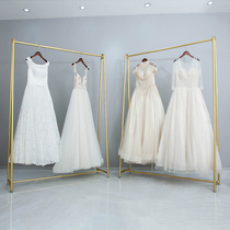 Wedding shop floor hanging hangers wedding shelves high-end display shelves photo shop dress racks cheongsam iron clothing shelves