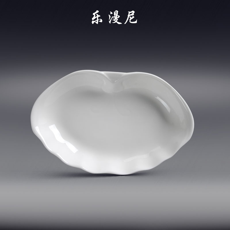 Le diffuse, butterfly deep dish - pure white hotel ceramic tableware daily hot special - shaped plates at home