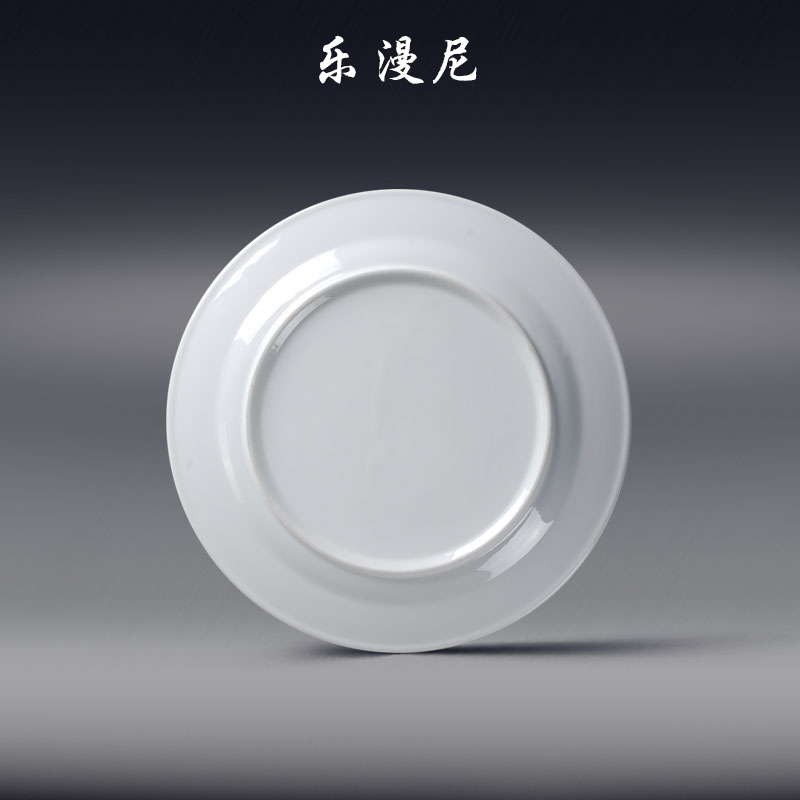 Le, diffuse to the appearance of fine lines - ipads plate plate edge plates buffet dinning cooking plate pure white ceramic tableware