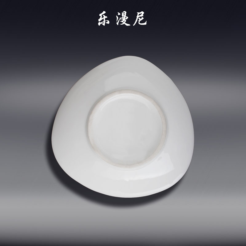 Le diffuse, delta han disc white ceramic snack dish flavor dish condiment dumplings plate drawing special - shaped