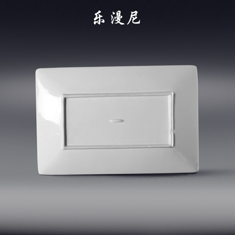 Le diffuse, pure white - Shanghai rectangular plate ceramic tableware sashimi dish sushi dish banquet with square plates