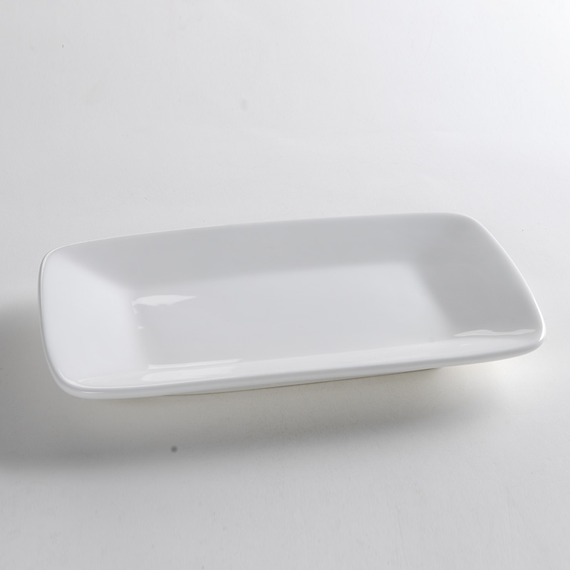 Le diffuse - British rectangular plate cold dish towel is easy cooking cucumber dishes pure white ceramic tableware