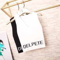 Short top womens design sense niche 2020 summer new umbilical slim vest wild V-neck knitted sleeveless T-shirt