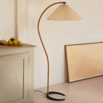 100 pleated floor lamp retro vintage vintage design sensation net red ins sofa side living-room small table log light