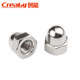 304 stainless steel cover nut round ball head fine teeth anti-tooth cover-shaped nut decorative screw cap M3M4M5M6M8