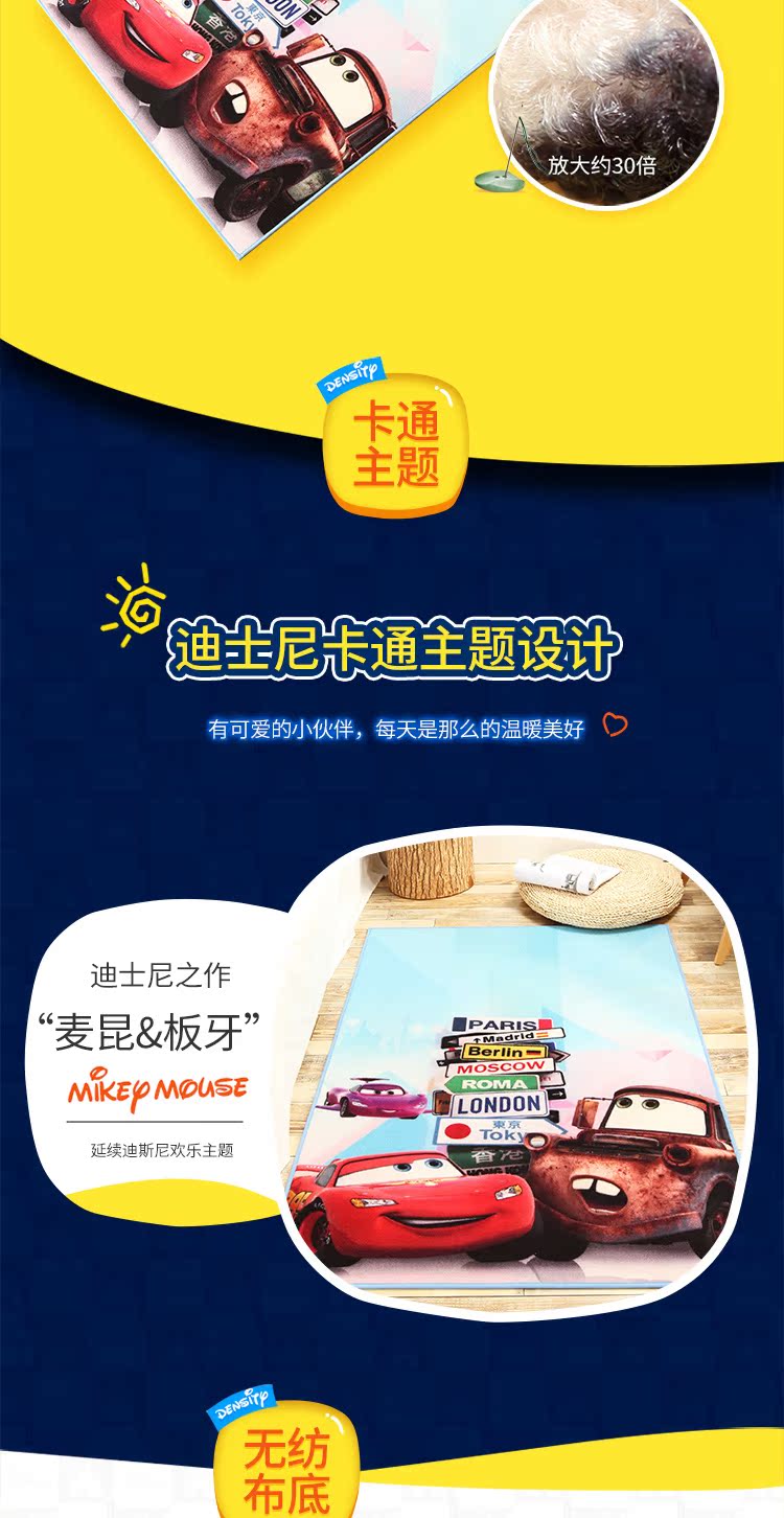 Disney hoạt hình mô hình nhà chống trượt thảm phòng khách bàn cà phê thảm phòng ngủ cạnh giường dễ thương lớn - Thảm thảm gấp gọn