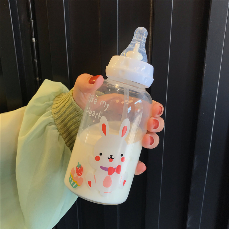 Strawbunny Adult Baby Bottle Kawaii Cute Strawberry Bunnies Kawaii