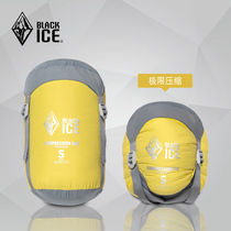 Black ice down sleeping bag compression bag storage bag travel clothing storage bag finishing outdoor lightweight portable bag