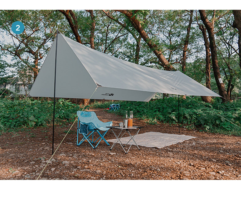 Атриум 牧高笛户外露营天幕帐篷小巧便携式轻量涂硅防雨防晒遮阳棚地席 Mobi garden