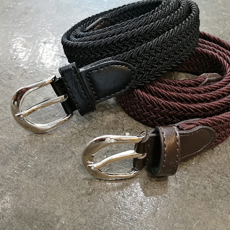 Korean simple retro elastic woven belt narrow casual small belt men's British thin belt personality belt