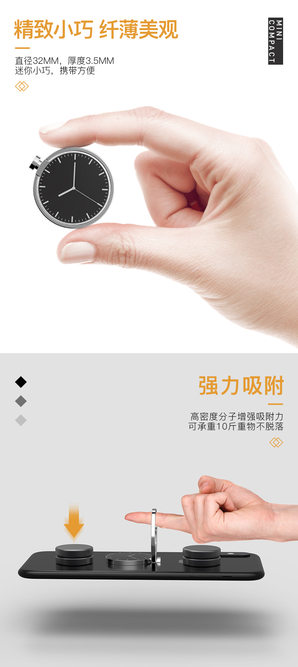 Vòng đeo tay điện thoại di động khóa 8plus Apple x Huawei vivo kim loại khóa ngón tay oppo phổ đồng hồ sáng tạo vòng đề cập đến đa chức năng phụ nữ và phụ kiện xu hướng phần mỏng - Nhẫn mẫu nhẫn cưới đẹp