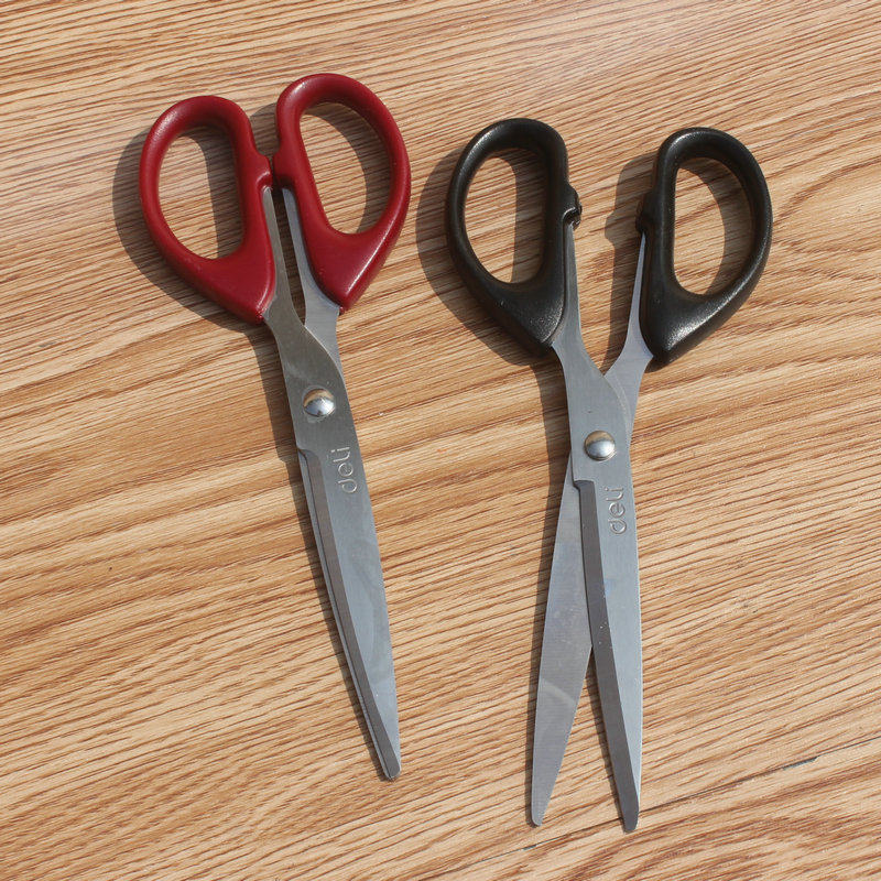 Deli 6009 large office paper cutter stainless steel scissors household sewing scissors cutting supplies black