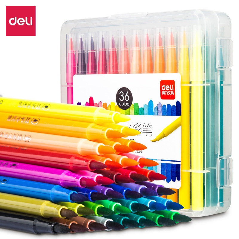 12 12 24 36 48 color soft head watercolor pen Children's paintbrush suit washable graffiti color drawing pen