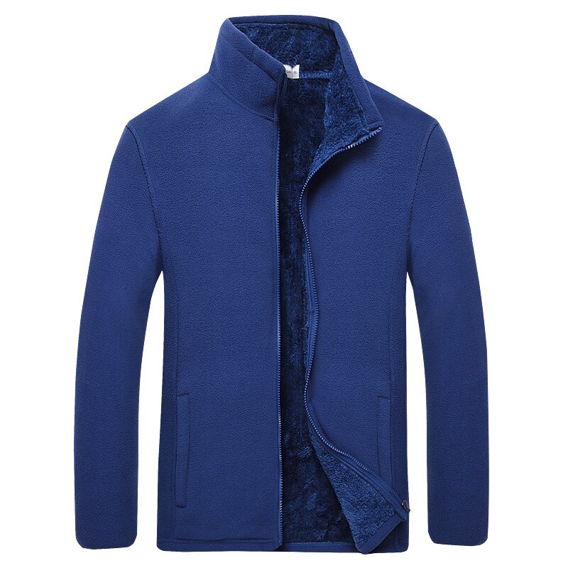 Snap jacket men's fleece jacket jacket outdoor assault jacket inner spring and winter double-sided velvet cardigan thickened cotton T