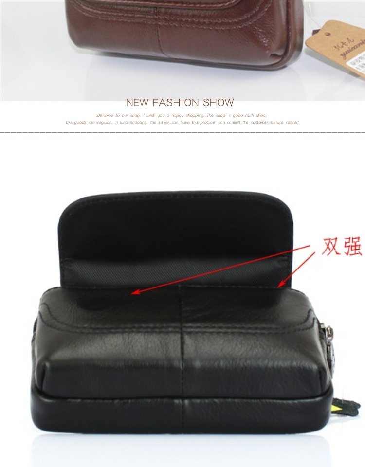 Da túi điện thoại di động nam đeo đai túi đa chức năng da bò lớp đầu tiên 6.0 inch 5.5 inch túi đeo chéo nữ mini