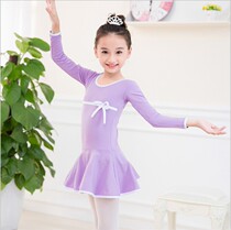 Childrens Dance Clothes Girls Small Sleeve Short Sleeve Pure Cotton Dress