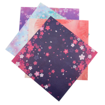 Square double-sided cherry blossom handmade fold paper printed color paper Thousand Paper Cranes Loving Cardboard Children Diy Laminated Paper Materials