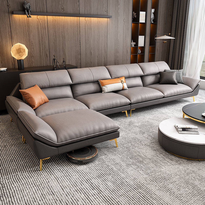 Nordic Tech Cloth Sofas PRINCESS COMPOSITION LIVING ROOM MODERN MINIMALIST CORNER LATEX-FREE CLOTH ART SOFA