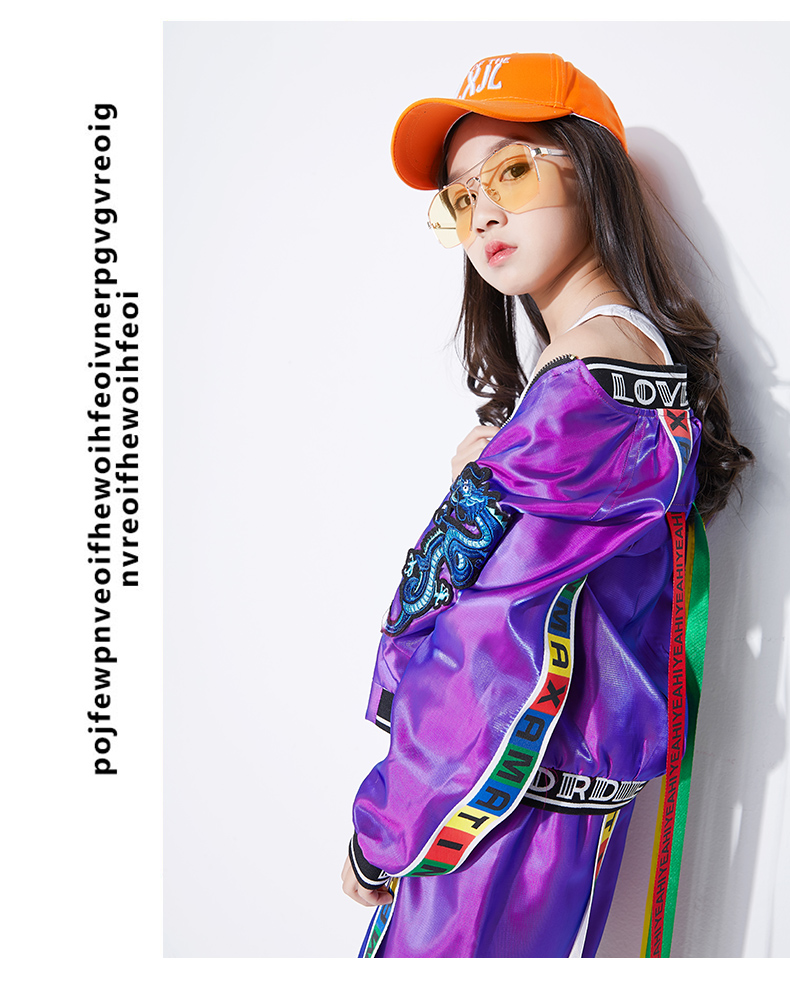 Cô gái mới catwalk thời trang người mẫu thời trang nhảy đường phố cho cô gái hip hop Trang phục ngày tết bộ ông già noel trẻ em