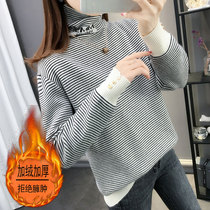 Lady Integrated Suede High Collars Thickened Sweater Women 2022 New Gush Warm Beating Undershirt Woman Autumn And Winter Tide