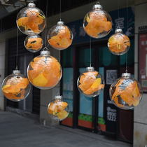 Creative autumn kindergarten ginkgo leaf decoration pendant ball corridor playground ceiling hanging decoration classroom ring creation material