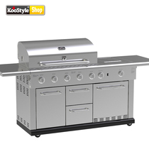 Grilled food instead of grill stainless steel gas non-smoking home large padded large garden villa Courtyard Grill