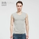 Guiyuan nhung nam vest màu rắn nam vest nam vest vest thể dục bó sát thể thao chạm đáy áo vest áo khoác mùa hè nam
