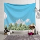 Bắc Âu tối giản màu xanh nền trời nhà vải tấm thảm ghế - Tapestry thảm trang trí tường