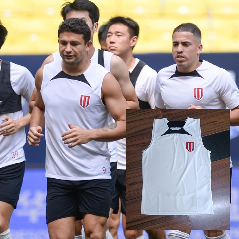 中国スーパーリーグ成都栄成サッカートレーニングスーツベストメンズノースリーブTシャツ吸汗通気性夏カットスリーブスポーツトップ