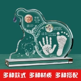 Сувенир для новорожденных для младенца, браслет из кварца, индивидуальные отпечатки рук и ног, кисть для письма для хранения пуповины ручной работы