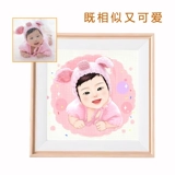 Детская шерстяная картина, детский сувенир ручной работы, делается под заказ, ручная роспись