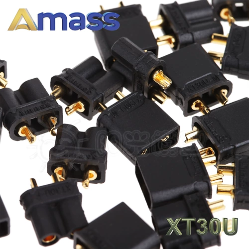 Amass XT30U Plugck Black Connection Model Connector Connecter Connecter DC Litthium Battery Connecter XT30