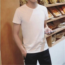 Summer pure color minimalist short sleeve T-shirt male Korean version trendy new workout undershirt Compassionate Big Code Casual Blouse