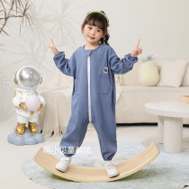 Baby and childrens full body coveralls jumpsuits anti-dirty protective clothing baby crawling clothes toddler clothes loose four-season style