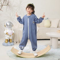 Baby childrens full-body hood one-piece clothes anti-dirty and protective clothing Baby climbing and clothing Walking Clothes Loose Four Seasons