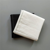 Black handkerchief solid color cotton and linen square towel sweat towel Double Supa mens handkerchief pure white handkerchief womens embroidered words