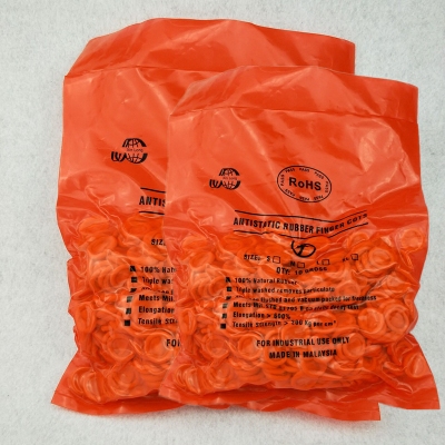 Mei Yellow Latex Anti - Static Finger Handle Industry Dust Cleaning and Thickness Roll and Slide Finger Set 500G grams