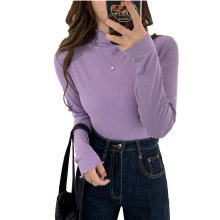 【19.9两件】荷叶花边半高领针织衫