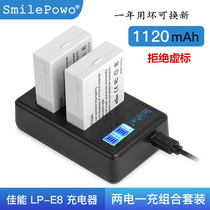 Canon LP-E8 Battery 650D 600D 700D 550D Camera Dual Battery Set LPE8