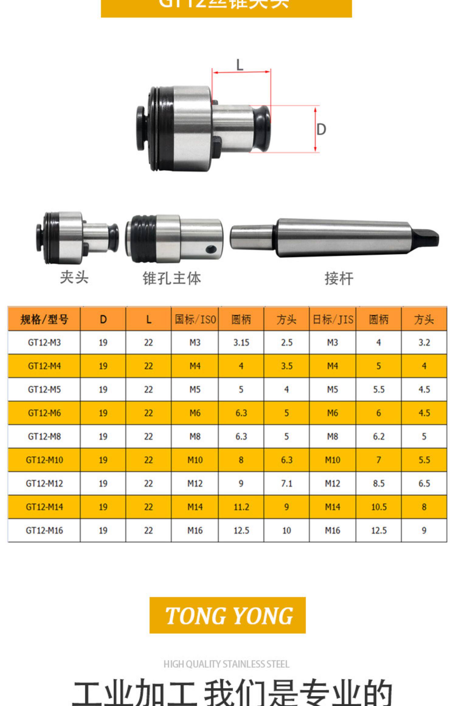 Цанги/дрель набор 扭力保护丝锥夹头gt12 g03 gt24 摇臂钻攻丝夹头 气动攻牙机夹头