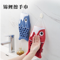 Kitchen toilet hanging wipe towel super-strong water towel speed dry thickness can not cut hair wipe cloth