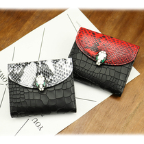 Europe and the United States fashion big leather wallet womens short large capacity three-fold multi-card wallet cowhide change wallet