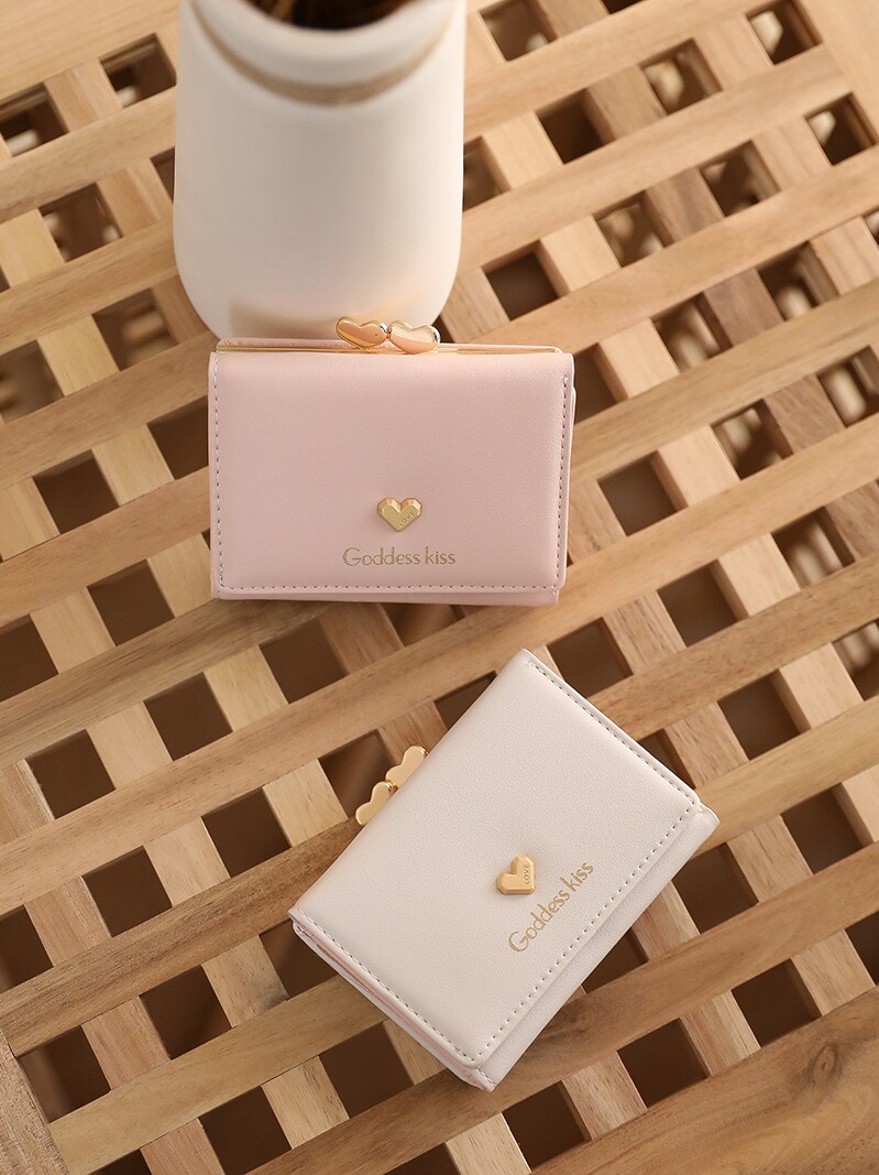 Wallet female short folding multi-function Korean version of the student simple coin purse female mini cute Korea